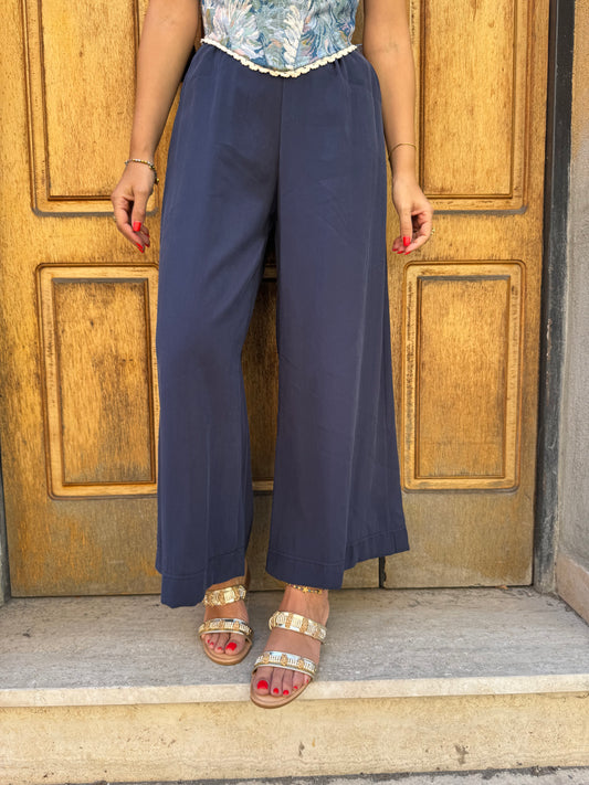 PANTALONE MODAL BLU 7/8