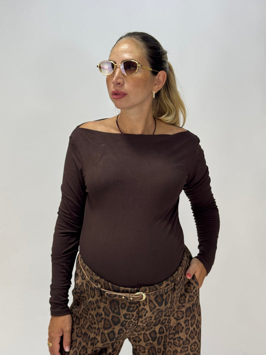 MAGLIA SCOLLO A BARCA CHOCO