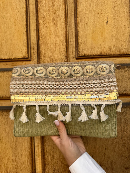 POCHETTE VERDE OLIVA