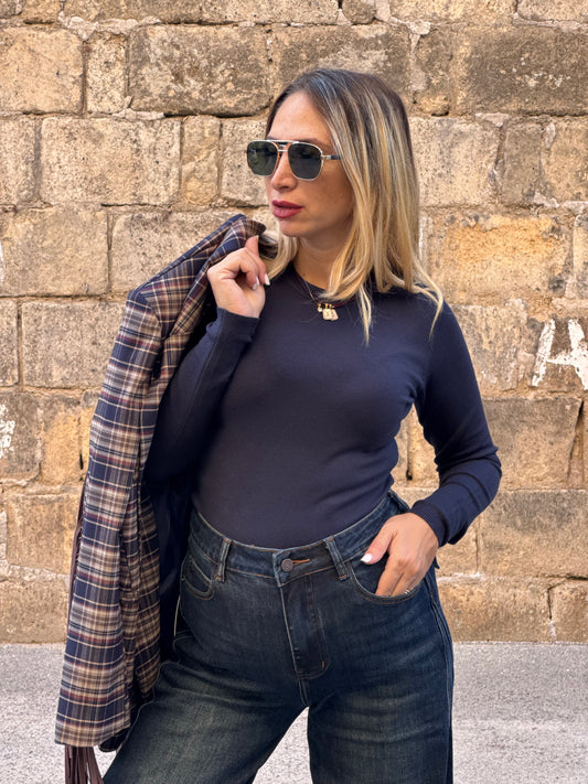 MAGLIONCINO BASIC BLU NOTTE