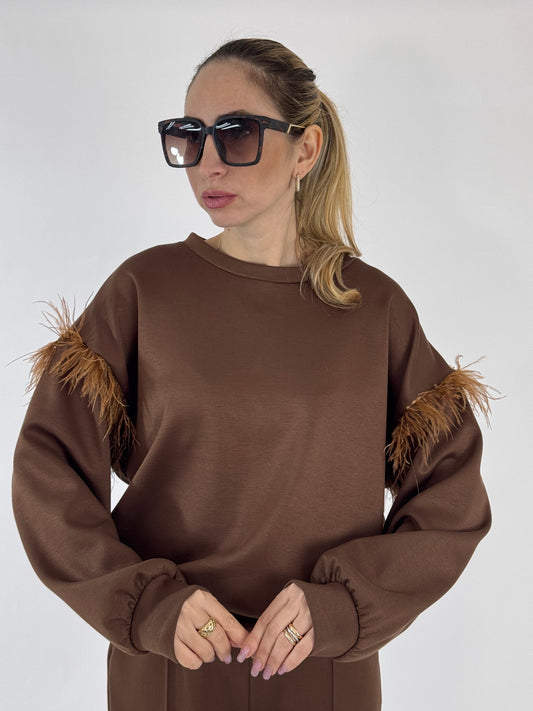 COORDINATO PIUME CHOCO