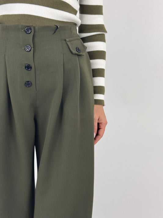 PANTALONE FLORENCE VERDE MILITARE