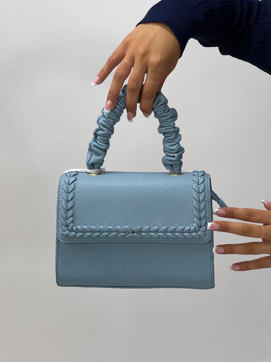 BORSA INTRECCIO ZAIRA AZZURRA