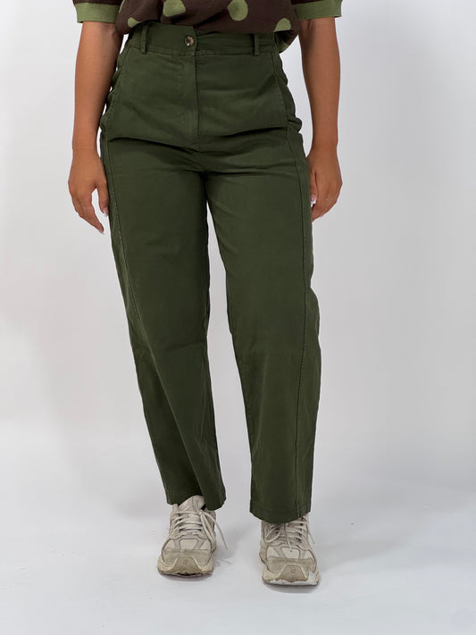 PANTALONE BEATRICE VERDE MILITARE