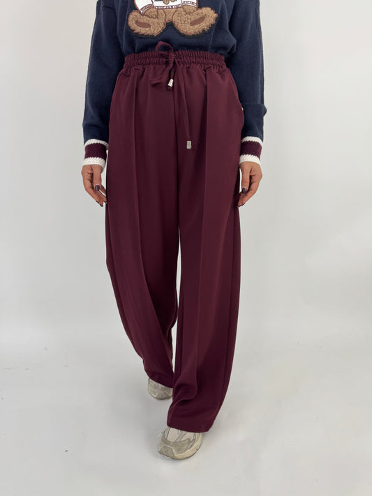 PANTALONE MARINA BORDEAUX