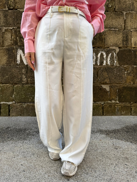 PANTALONE SAMANTA CON CINTURINO BIANCO