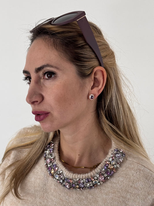 ORECCHINI SUELE PIETRA VIOLA