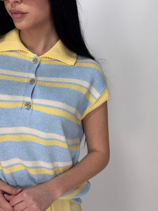 MAGLIONCINO MINDY RIGHE GIALLE