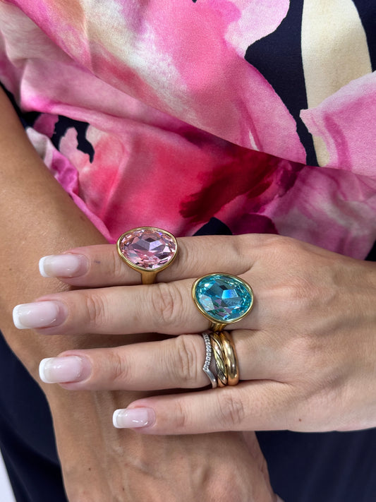 ANELLO PIETRA COLORATA