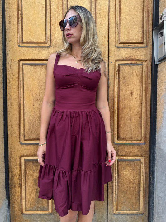 VESTITO ALISON BORDEAUX