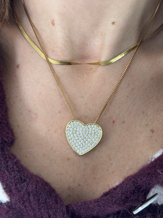 COLLANA CUORE STRASS