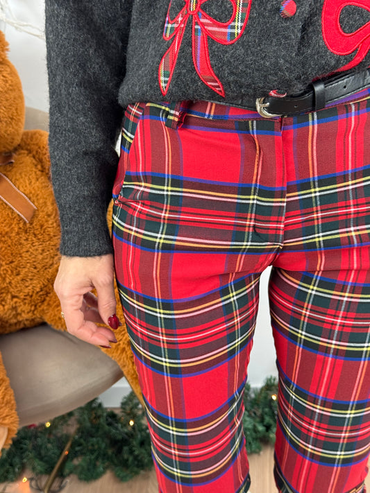PANTALONE SCOZZESE ROSSO
