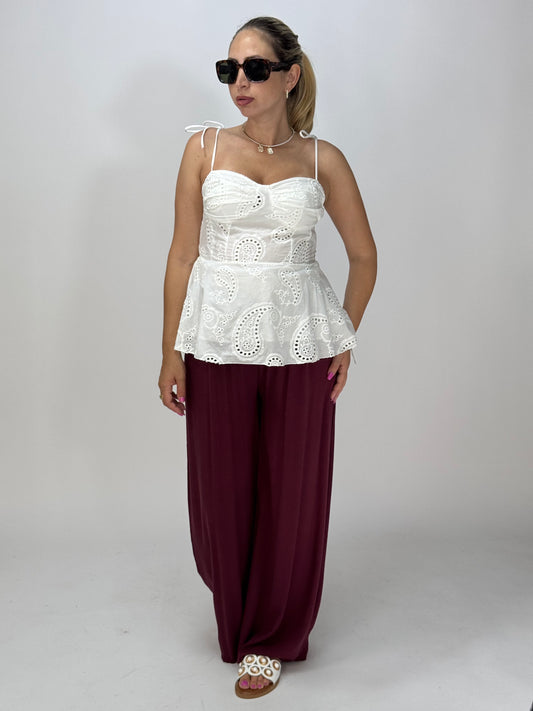PANTALONE LAVINIA BORDEAUX