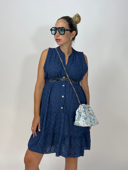 VESTITO AMBRA CORTO BLU