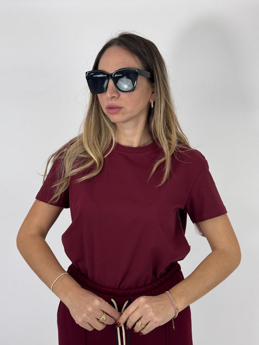 T-SHIRT BASIC BORDEAUX