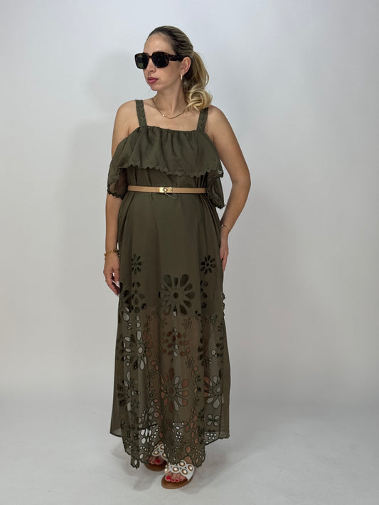 VESTITO IDA VERDE MILITARE