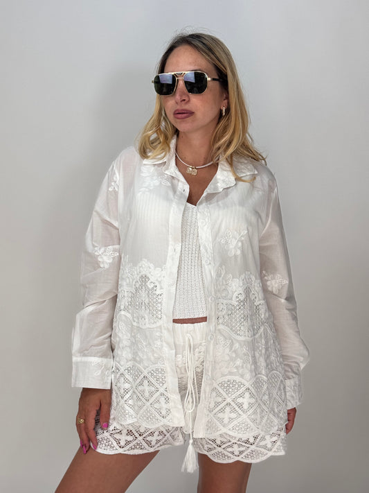 COORDINATO RICAMI HAZEL BIANCO