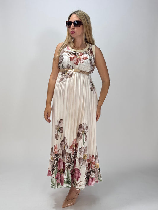 VESTITO FLOREAL PANNA