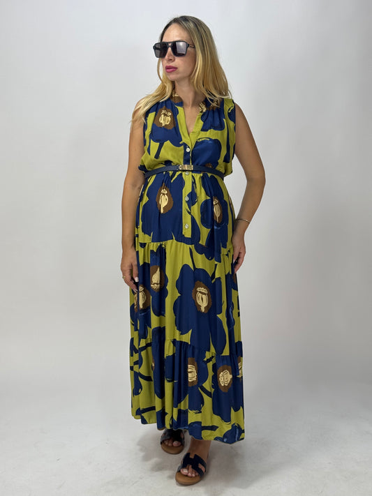 VESTITO MINERVA LUNGO BLU