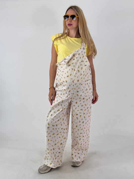 SALOPETTE FIORELLINI GIALLI