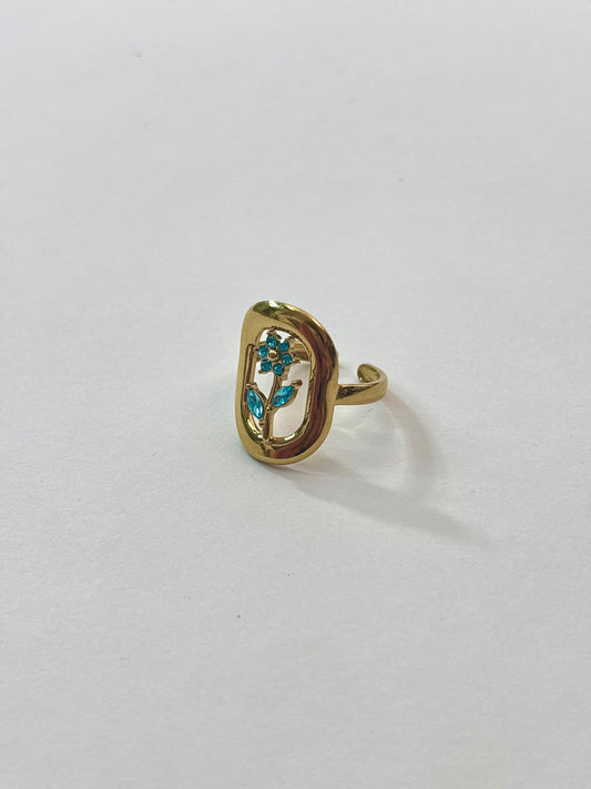 ANELLO FIORE AZZURRO KIANA