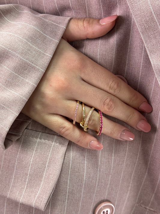 ANELLO A CATENA GUENDA ROSA