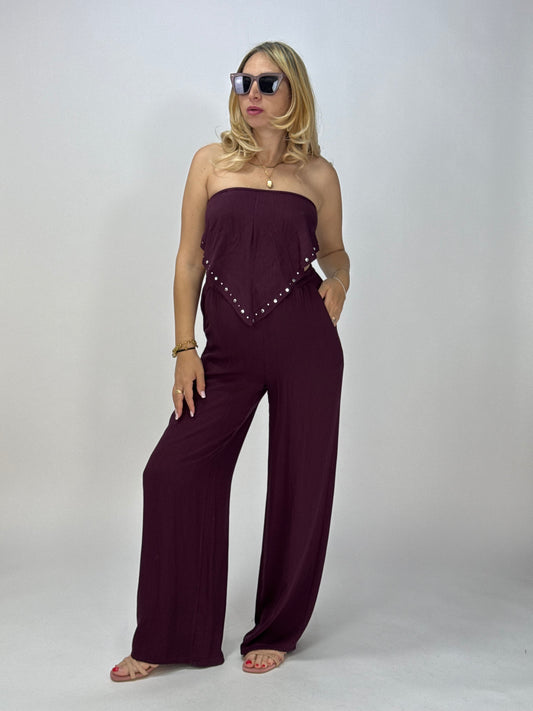 COORDINATO BANDANA BORDEAUX