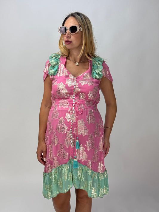 VESTITO CORTO BRASILIA ROSA