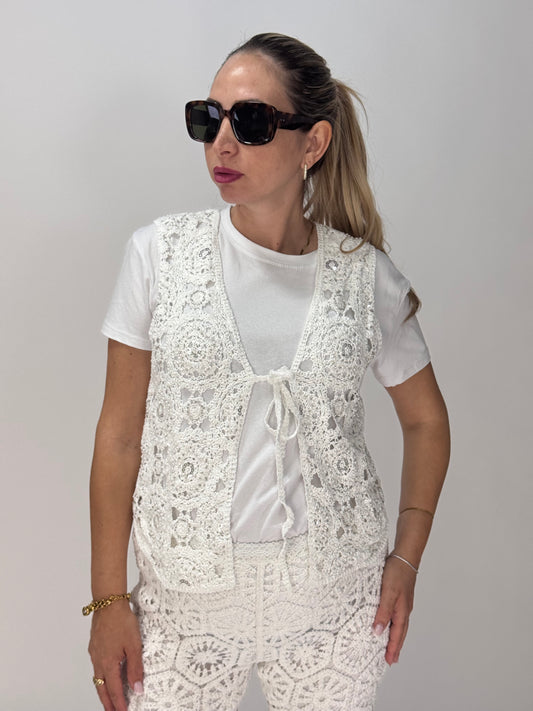 GILET COACHELLA BIANCO