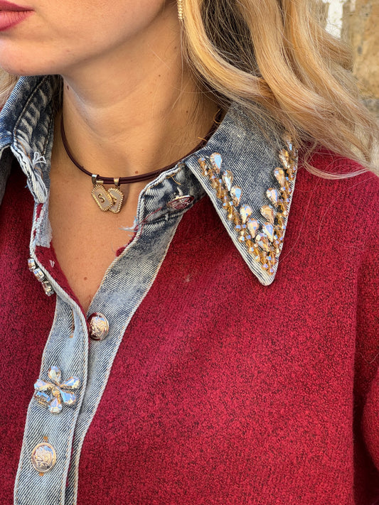 MAGLIONE RYA BORDEAUX