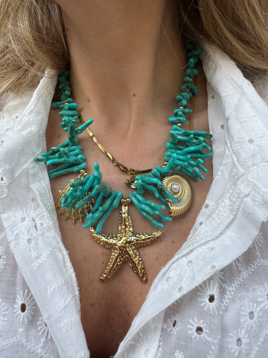 COLLANA CORALLI E CHARME MARINI