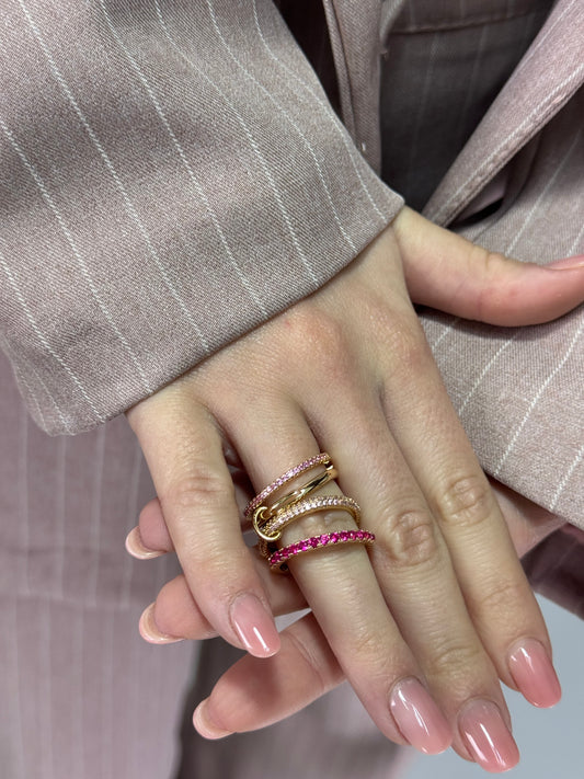 ANELLO A CATENA GUENDA ROSA