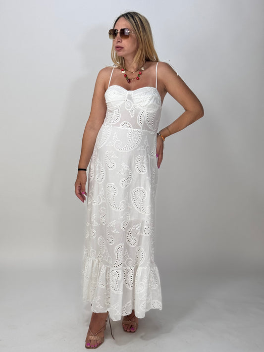 VESTITO MONIKA SANGALLO BIANCO