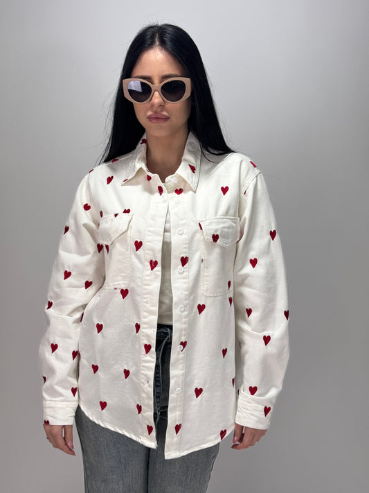CAMICIONE JEANS AILEN CUORI
