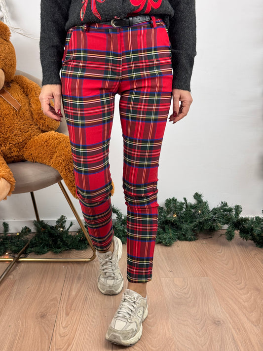 PANTALONE SCOZZESE ROSSO