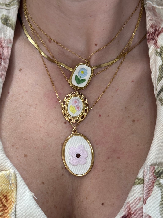 COLLANA CHARME IN TELA FIORE