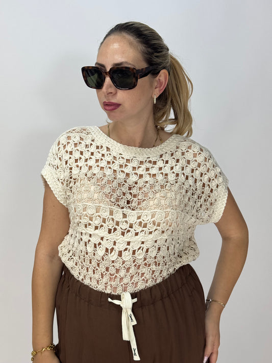 CASACCA RICAMATA BEIGE