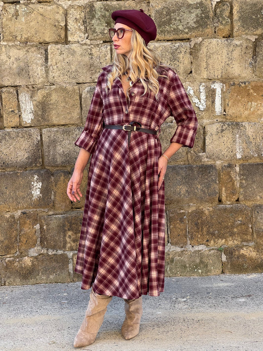 VESTITO FRANCOISE BORDEAUX