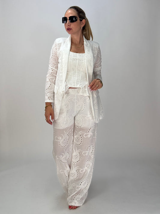 TAILLEUR PIZZO SANGALLO BIANCO