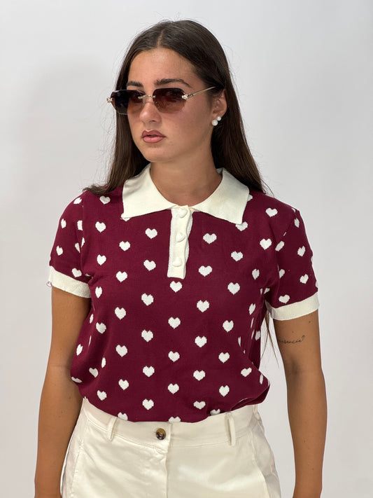 POLO BORDEAUX CUORICINI