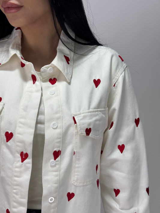 CAMICIONE JEANS AILEN CUORI