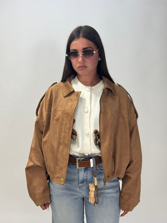BOMBER EFFETTO ECOCAMOSCIO CAMMELLO