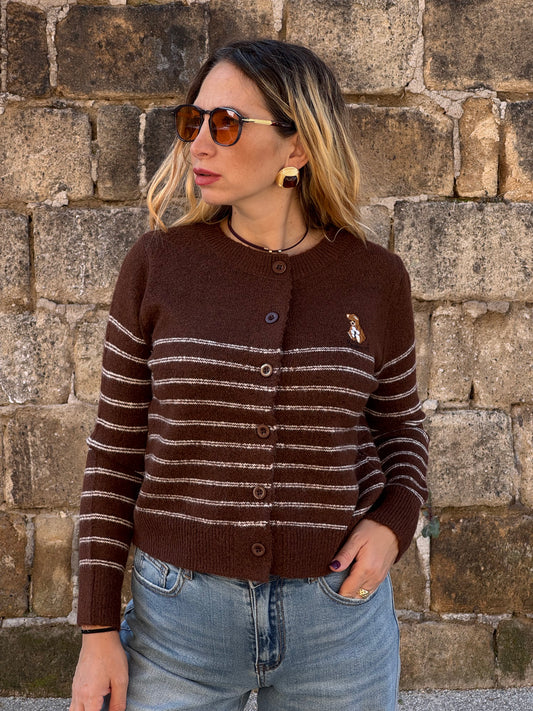 CARDIGAN TEDDY RICAMATO