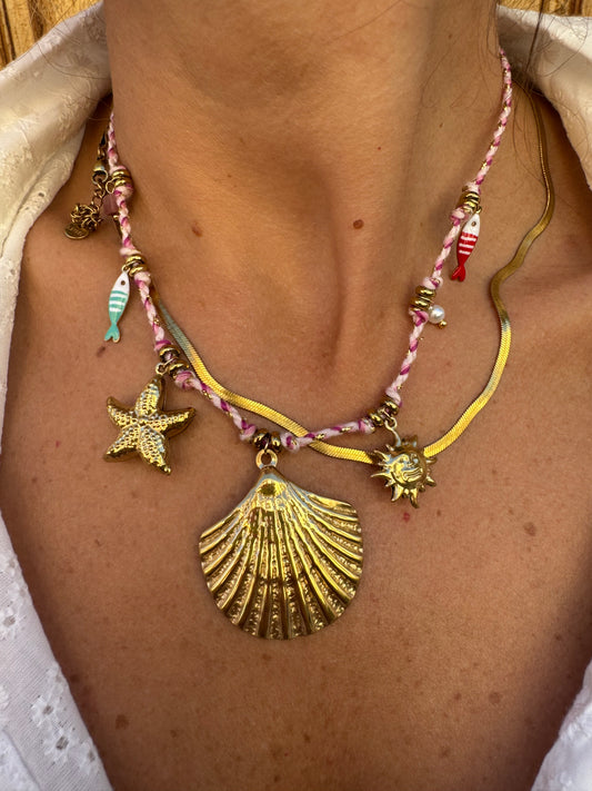 COLLANA FILO ROSA CHARME MARINI