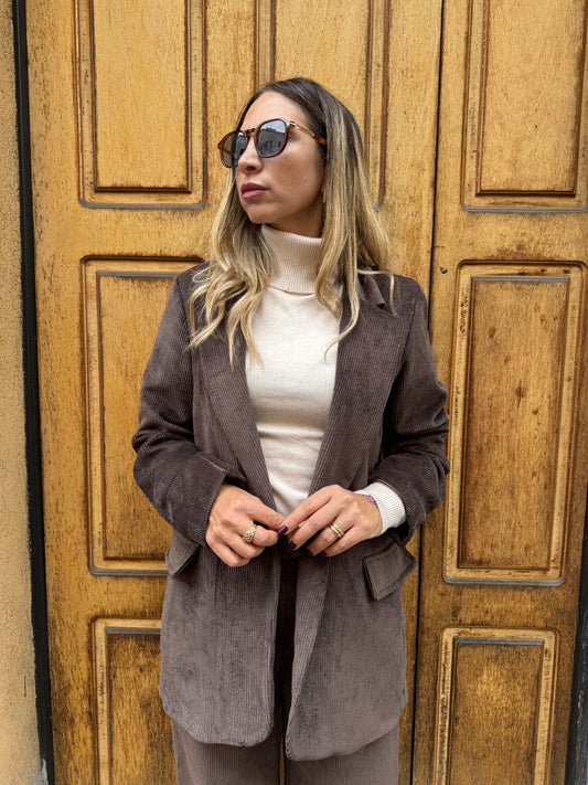 TAILLEUR VELLUTO TESTA DI MORO