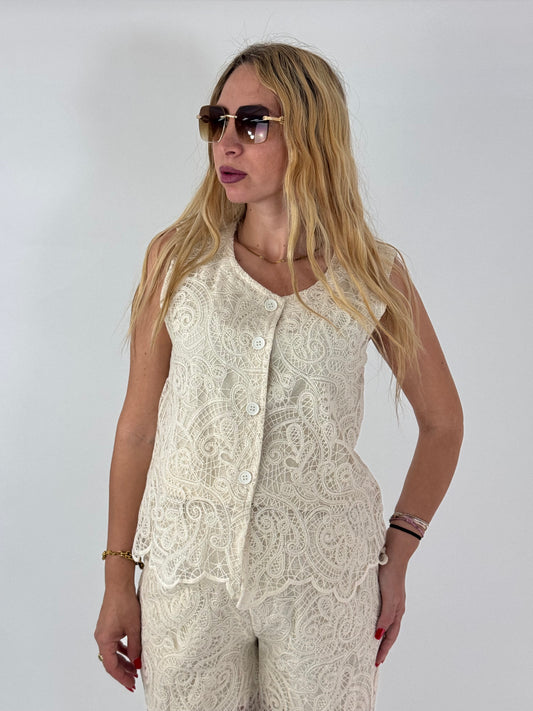 COORDINATO RICAMI BEIGE