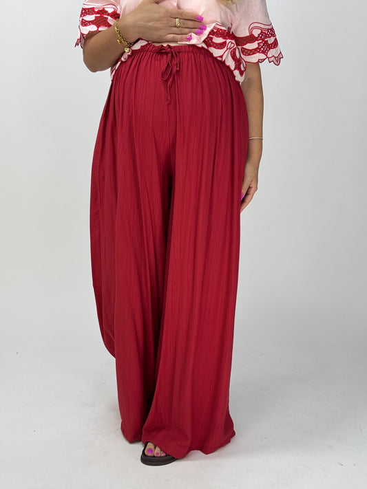 PANTALONE ORNELLA CILIEGIA