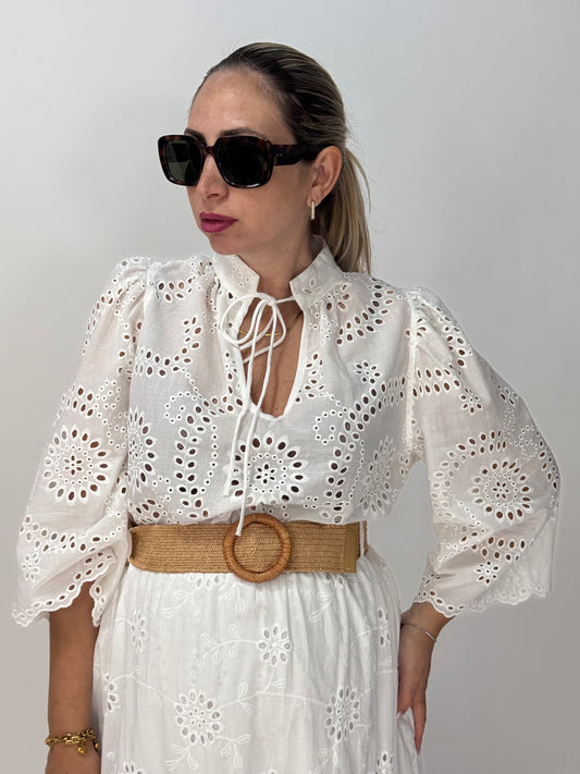 BLUSA PIZZO SANGALLO