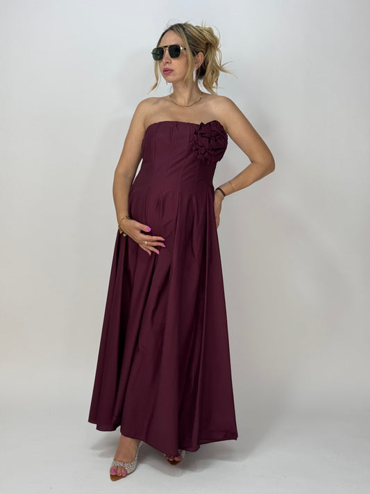 VESTITO PRUGNA ROSES