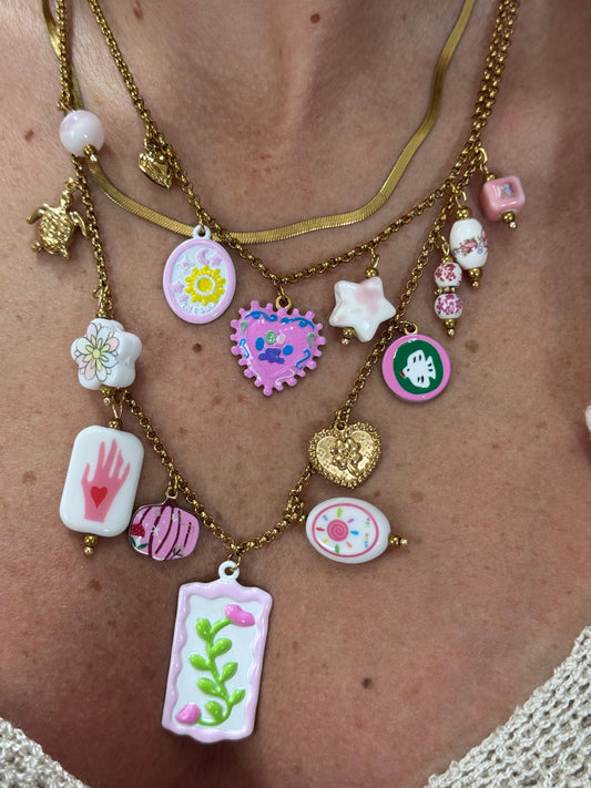 COLLANA DOPPIA CHARME ROSA
